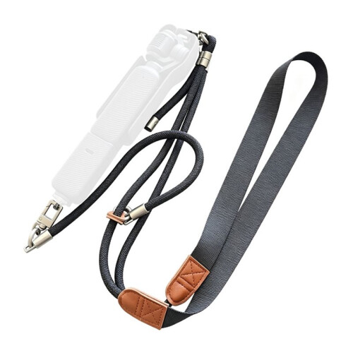 Multi Wear Camera Shoulder Strap Quick Detachable Buckle Length Adjustable Camera for  Osmo Pocket 3 Black