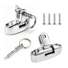 2 Pcs Boat Bimini Top Deck Hinge Swivel Mount Deck Hinge with Removable Pin, Swivel Side Mount, Bimini Top Hardware