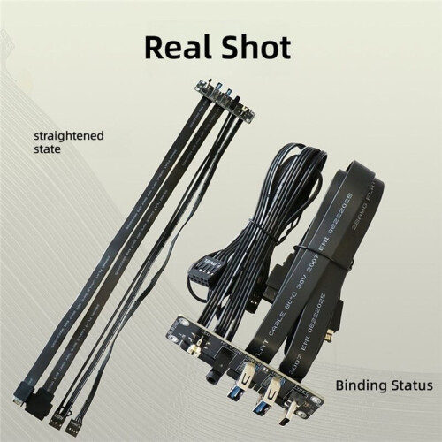 USB Chassis Motherboard Expansion IO  Dual USB 3.0 USB A 5G TYPE C 20Gbps AUDIO  Front Panel Adapter Cable 2