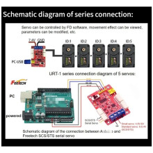 FEETECH 1 STUKS Feetech ST-3215-C018 1/345 Gear 12V 30KG Servo High Torque TTL Serial Bus Robot Servos voor SO-ARM100
