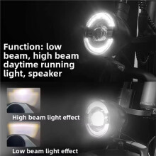 Mountain Bike Headlight Off-Road Bike Front Light Electric Bicycle Front Spotlight High Running Lights with Horn