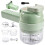 4 in 1 Handheld Electric Vegetable Cutter Food Fruit Chopper (Green), Automatic Functionality for Garlic Vegetables 1