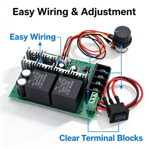 High-Power 40A  Motor Speed Controller, 12V-48V Reversing Governor 2