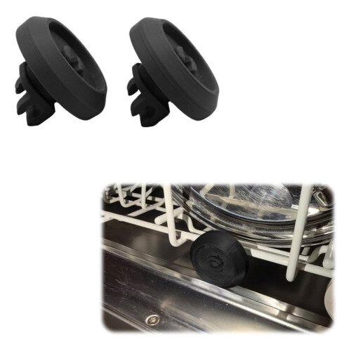 Dishwasher Rack Roller Compatible for  PETG Replacement Wheel for Lower Basket, 3.5cm Diameter (Black) 2