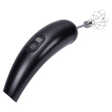 Kabelloser Handmixer, Wiederaufladbar, 5 Geschwindigkeitsstufen, 1500-MAh-Akku, Zwei Schneebesenköpfe, Lebensmittelechter Kunststoff, Auch Als