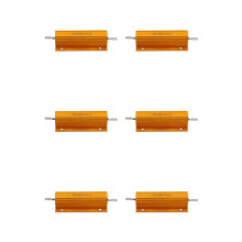 6X Gold Aluminum Clad Power Resistor Resistance 100W, 10 Ohm 10R