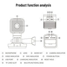 Z03 Waterproof Action Camera: 1080p HD Wide-Angle Outdoor Cycling Dashcam with WiFi Camera