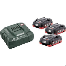 Metabo 685132000 Basic-Set 3 x LiHD 4.0 Ah Batería para herramienta y cargador 4.0 Ah LiHD | BATERÍA PARA HERRAMIENTA