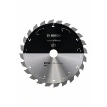 Cirkelzaagblad - BOSCH - Standaard voor Hout - 250x2.2/1.6x30 mm - 24 tanden - Grijs