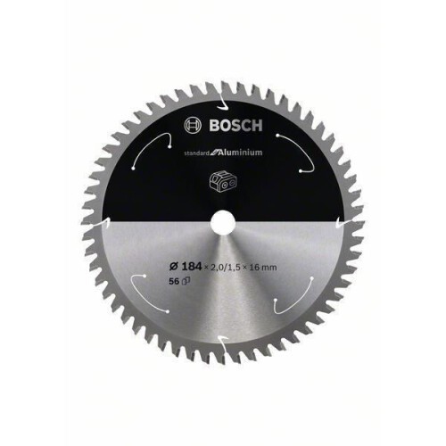 Bosch Lâmina de serra circular - BOSCH - T56 - 184mm - 56 dentes - Alumínio