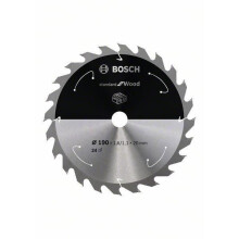 Cirkelzaagblad - Bosch - Standaard voor Hout - 190x1.6/1.1x20 mm - 24 tanden - Compatibel met accuzaagmachines