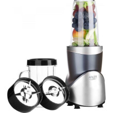 Blender à smoothies gris - ADLER - 1200 W - Capacité jusqu'à 1,49 l - Mode pulse - Broyage de glace - Bol en plastique