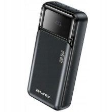 Externe Batterie - Powerbank für Telefon Awei Powerbank Powerbank PA-92 20000mAh 22,5W PD 2xUSB-C schwarz