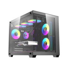 PC-behuizing - DARKFLASH - B275 PRO - Zwart - 270 gehard glas paneel - 6 RGB ventilatoren