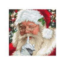 Kit point de croix - LUCA-S - B2398 Père Noël - Toile Aida 16ct blanc - 46 couleurs - 26x25 cm