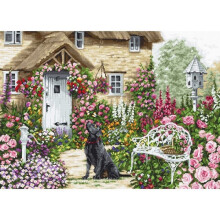 Kit de broderie - LUCA-S - Le Garden Cottage - Point de croix - 50 couleurs - Toile Aida 18