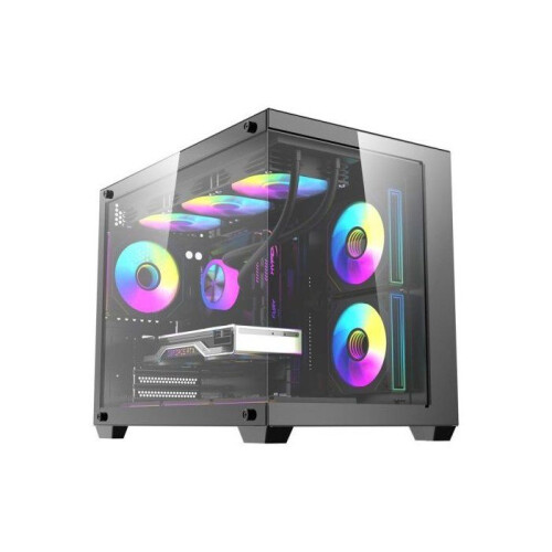 PC-Gehäuse - DARKFLASH - B275 PRO - Schwarz - 270 gehärtetes Glas-Panel - 6 RGB-Lüfter 1