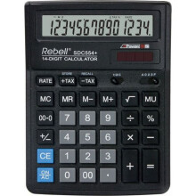 Calculatrice - REBELL - SDC554+ - Solaire et Piles - LCD 14 Chiffres - Design Compact