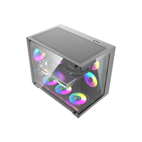 PC-Gehäuse - DARKFLASH - B275 PRO - Schwarz - 270 gehärtetes Glas-Panel - 6 RGB-Lüfter 2