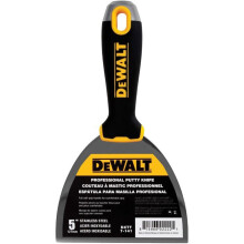 Mastikmesser - DEWALT - 5" (127 mm) - Klinge aus rostfreiem Stahl - Griff mit weicher Oberfläche - Präzise Arbeit
