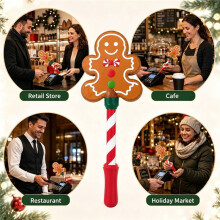 3D Printed Wand Click Payment Santa CreditCard Wand Non-Contact Clip, Payment Wand Christmas Tap to Pay Card Holder 2PCS
