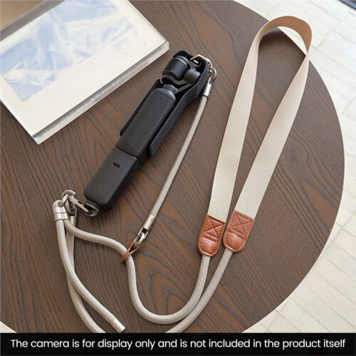 Multi Wear Camera Shoulder Strap Quick Detachable Buckle Length Adjustable Camera for  Osmo Pocket 3 White 1