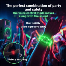 5 Pulseras LED con Control de Sonido, Pulseras LED Luminosas con Control de Voz para Fiestas, Bares, Regalos de Cumpleaños, Año Nuevo, Bodas y