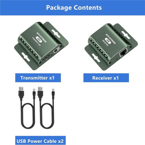 Adaptador Extensor Compatible con  A Través de Ethernet 1080P, Extensor Ethernet Compatible con  con POC y Copia EDID 1