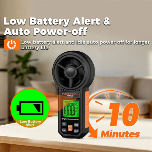 Multifunctional Anemometer Air Volume Measurement Temperature and Humidity Tester CFM CMM CMS Digital Anemometer 2