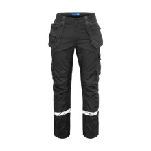 (47R, Black) Projob Mens Two Tone Work Trousers