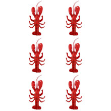 6pièces 12 X 5 Pouces Grand Faux Modèle Homard pour L'Affichage Artificiel Animaux Marins Décoration