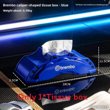 (Blue)Boîte à mouchoirs modèle étrier de frein pour cadeau pendaison de crémaillère événements décoration bureau