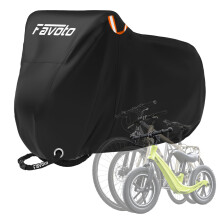 Favoto Bike Cover for 3 Bikes (220x120x110cm), 210T Waterproof, Lock Hole, 2 Windproof Buckles, UV Protection