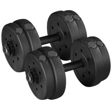 Yaheetech 15KG Adjustable Dumbbells Set, 2x7.5KG Free Weights for Home Gym