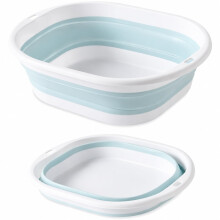 Muexoee 9L Foldable Sink, Durable and Portable Silicone-Plastic Dishwashing Basin, Lightweight and Easy-to-Carry Sink for Camping, Outdoor Activities