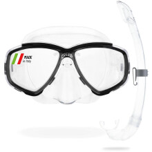 Cressi Adult Mask & Snorkel Set, Low-Volume Diving Mask, Dry-Top Snorkel, for Diving & Snorkelling.