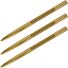 Unicorn Volute Replacement Steel Tip Dart Points | PVD Golden Titanium Coating | Micro Shark Fin Engineered Grip | 42 mm | 3 per Pack