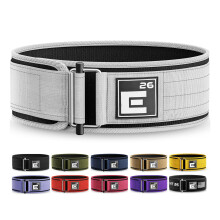 Self-Locking Weight Lifting Belt, Premium, for Functional/Olympic Lifting, Men & Women, Extra Small, White.