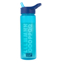 Polar Gear Personalised A-Z Sticker Water Bottle, 600ml, Straw, Kids, Reusable, Non Spill, BPA Free, Tritan