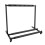 Support de guitare 3 compartiments, pied réglable en fer noir avec coussin mousse EVA 7