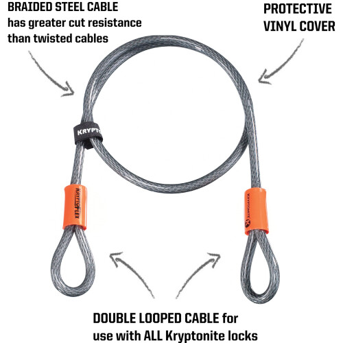 Kryptonite Kryptonite Kryptoflex 4 ft Cable Lock (10 mm x 120 cm) 1