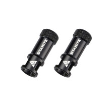 Granite Juicy Nipples Presta Valve Core Remover Caps (Black)