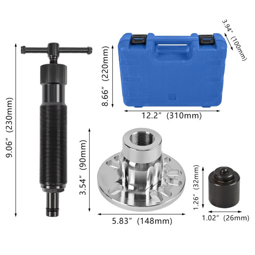 12 Ton Wheel Hub Press Puller Press Drive Shaft Universal 4&5 Studs Hub Bolt 1