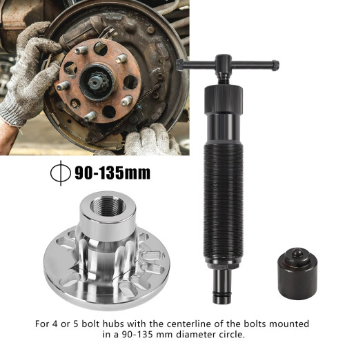 12 Ton Wheel Hub Press Puller Press Drive Shaft Universal 4&5 Studs Hub Bolt 2