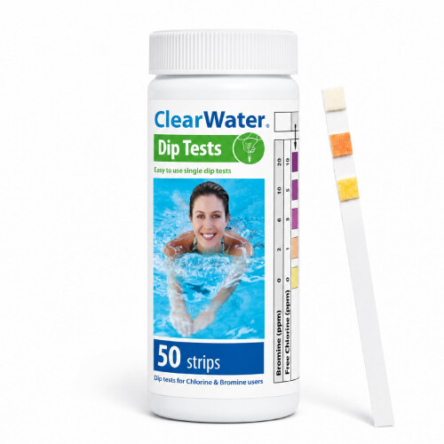 ClearWater Clearwater 4-in-1 Hot Tub, Spa & Pool Test Strips, 50 Pack