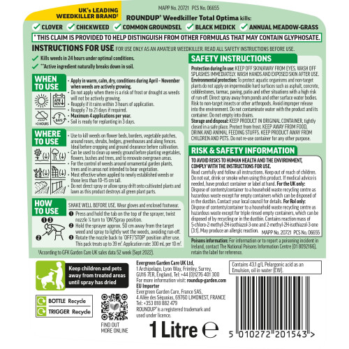Roundup Roundup Weedkiller Total Optima, spray, 1 litre 2