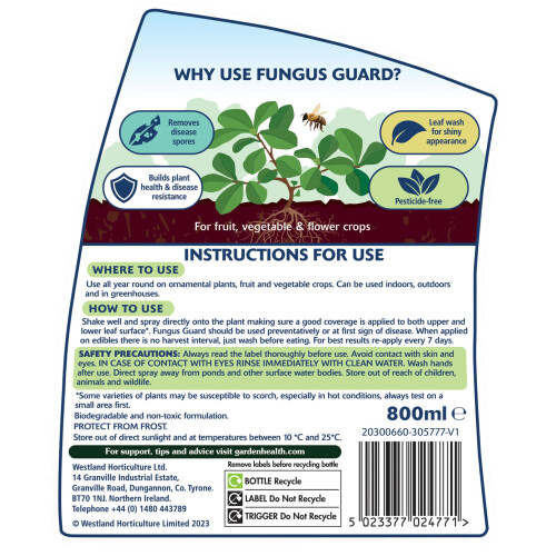 Westland Westland Fungus Guard Ready To Use 800ml 2