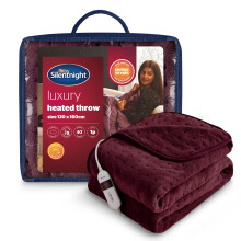 Silentnight Comfort Control Heated Throw Blanket - Luxury Fleece Electric Heated Blanket for Sofa Bed with 9 Heat Settings, Fast Heat-up and Safety S