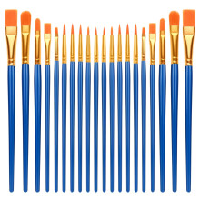 Artists Paint Brushes, 20 PCS Nylon Hair Acrylic Paint Brushes Set for Acrylic Oil Watercolor Gouache Painting Face Model (Deep Blue)