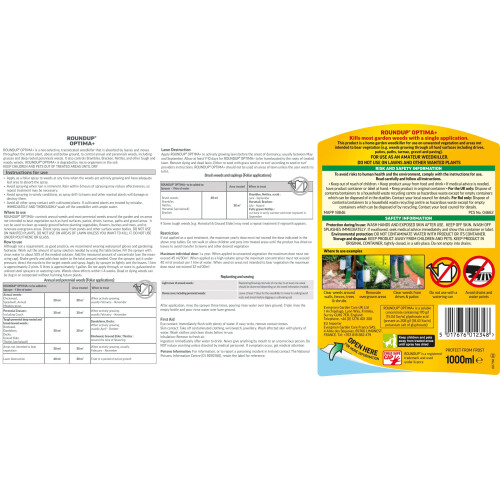 Roundup Roundup Optima+ Total Weedkiller, Concentrate, 1 Litre 2
